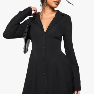 Volume Frill Blazer Dress