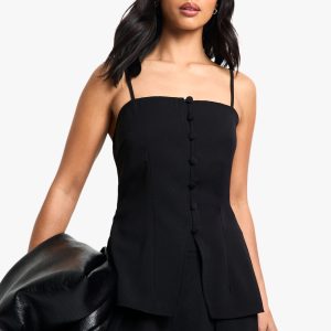 Petite Woven Tailored Top