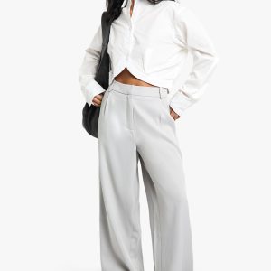 Petite Tailored Wide Leg Trousers