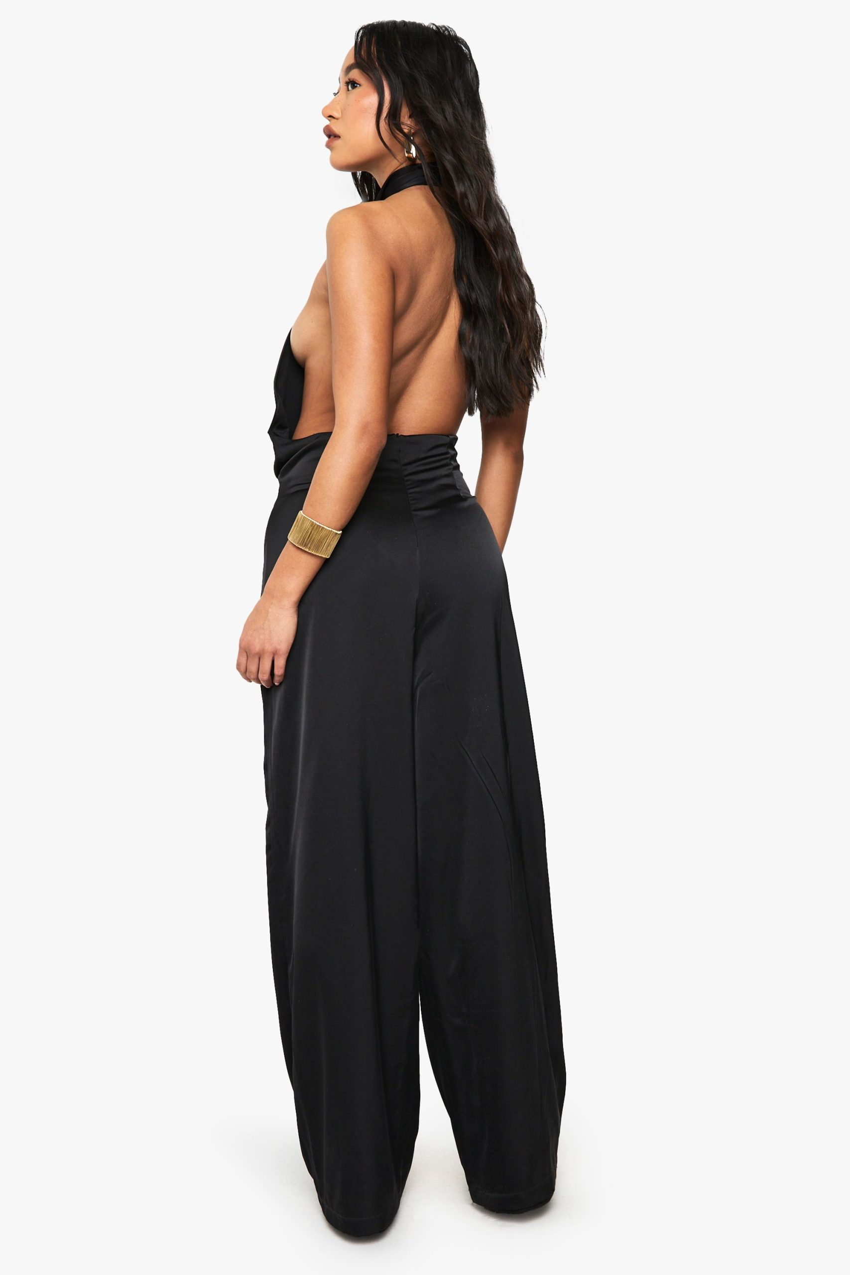 Satin Scarf Detail Jumpsuit - Image 2