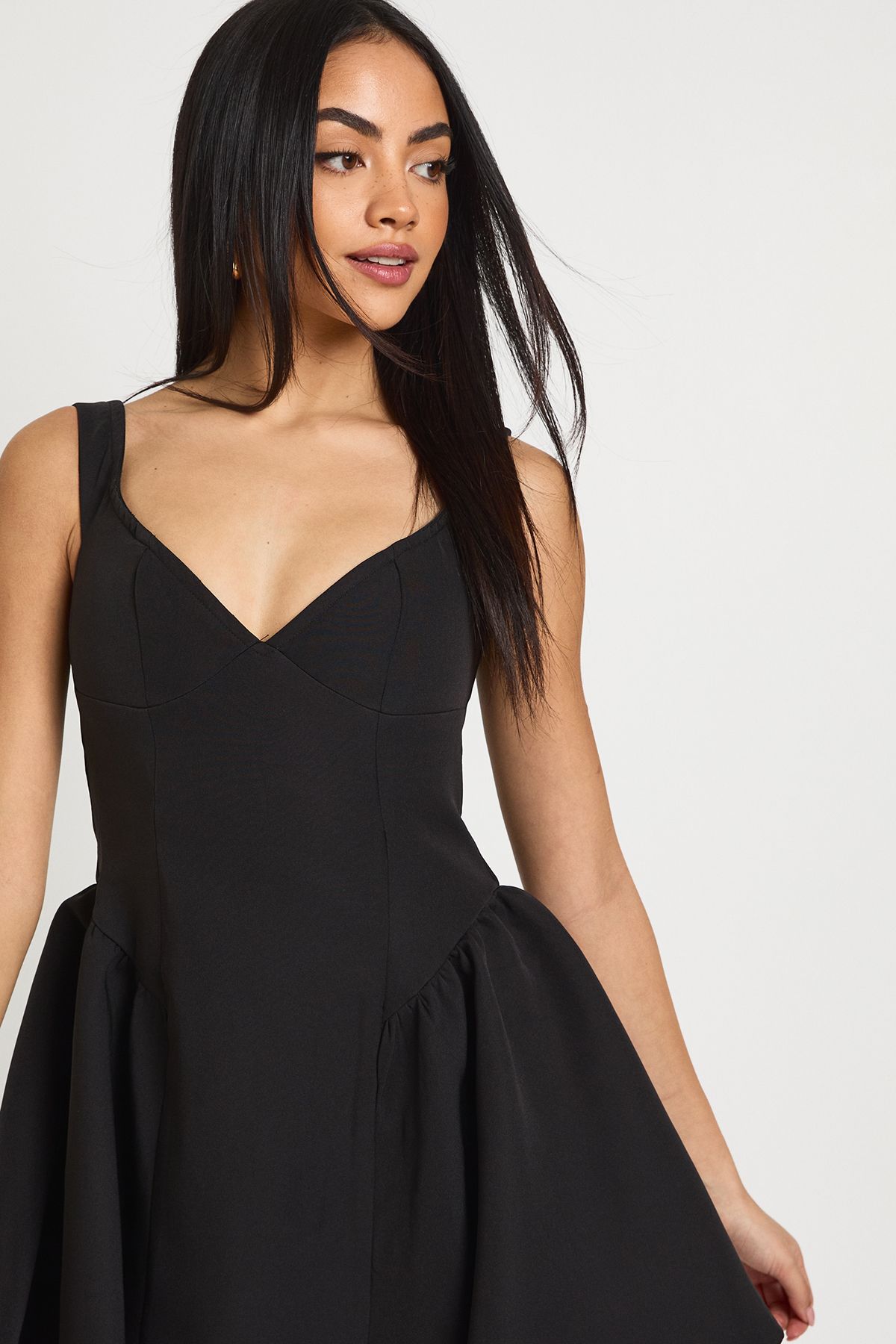 Bardot Structured Volume Skater Mini Dress - Image 4