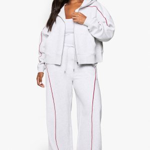 Plus Side Stripe Wide Leg Jogger