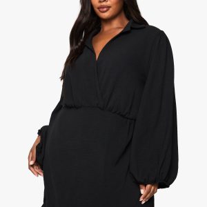 plus wrap mini dress