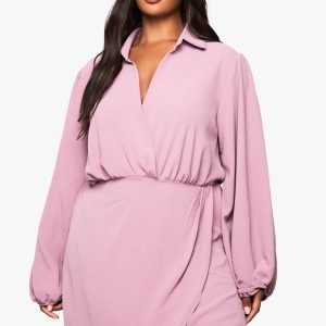 plus wrap mini dress