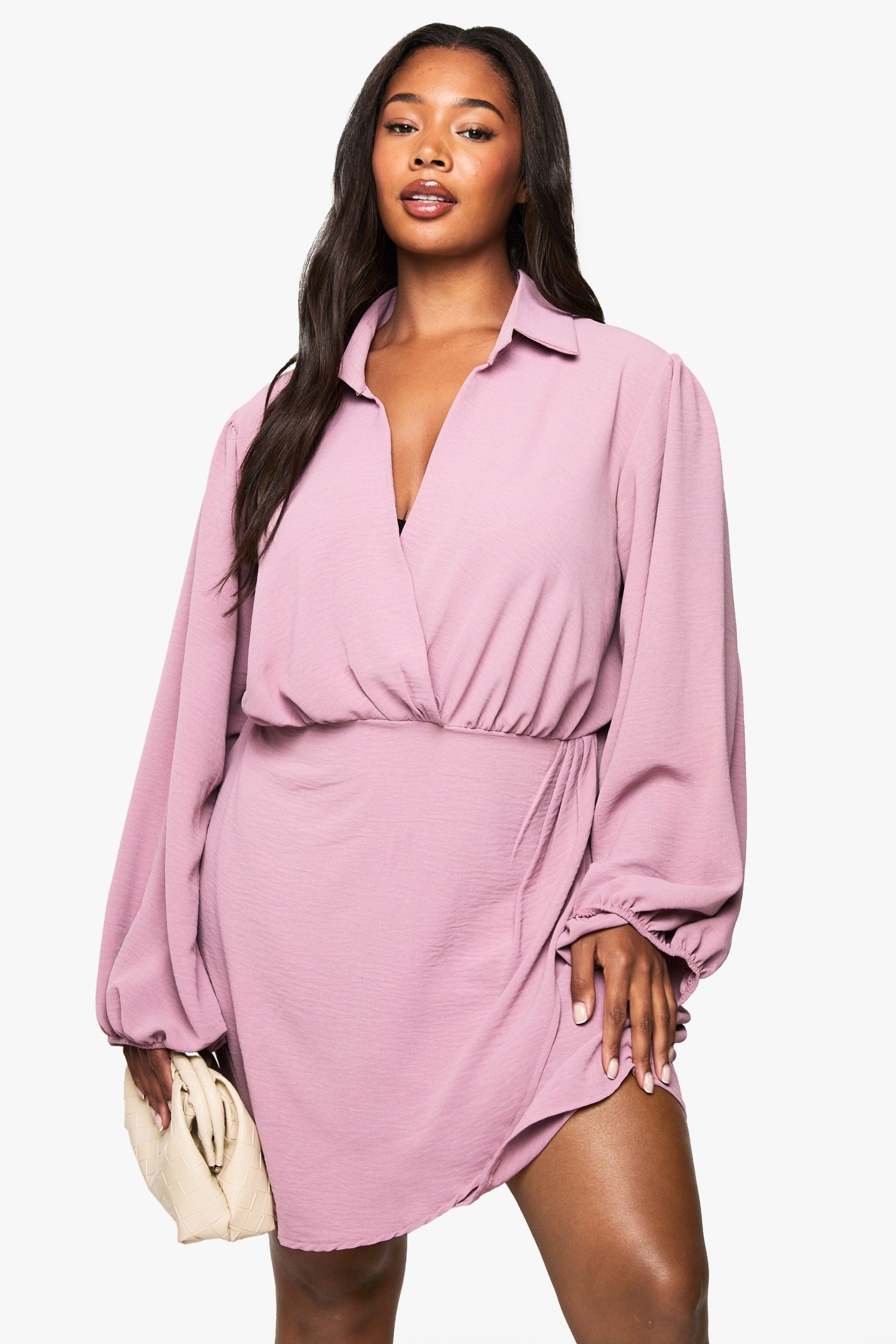 plus wrap mini dress - Image 3