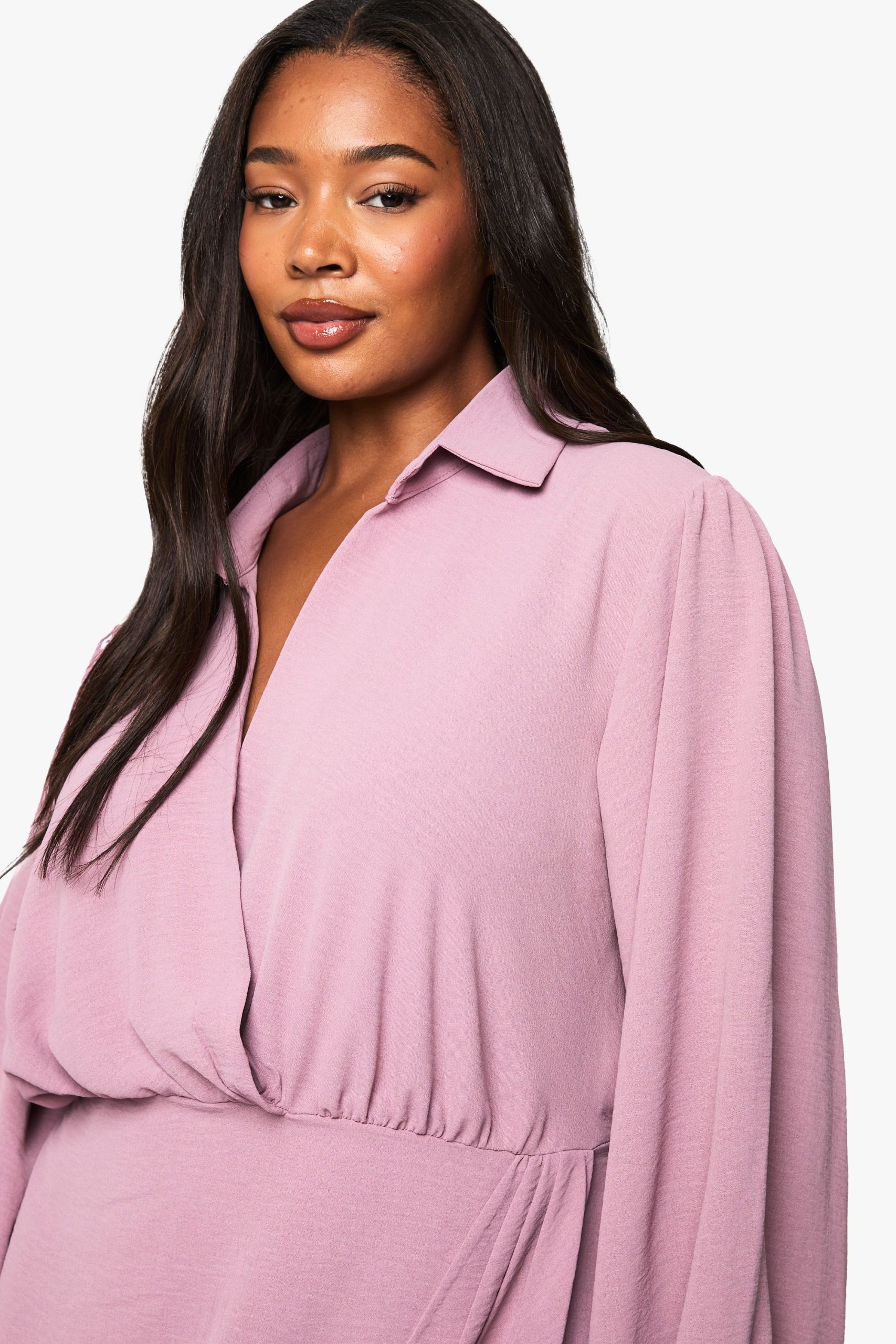 plus wrap mini dress - Image 4