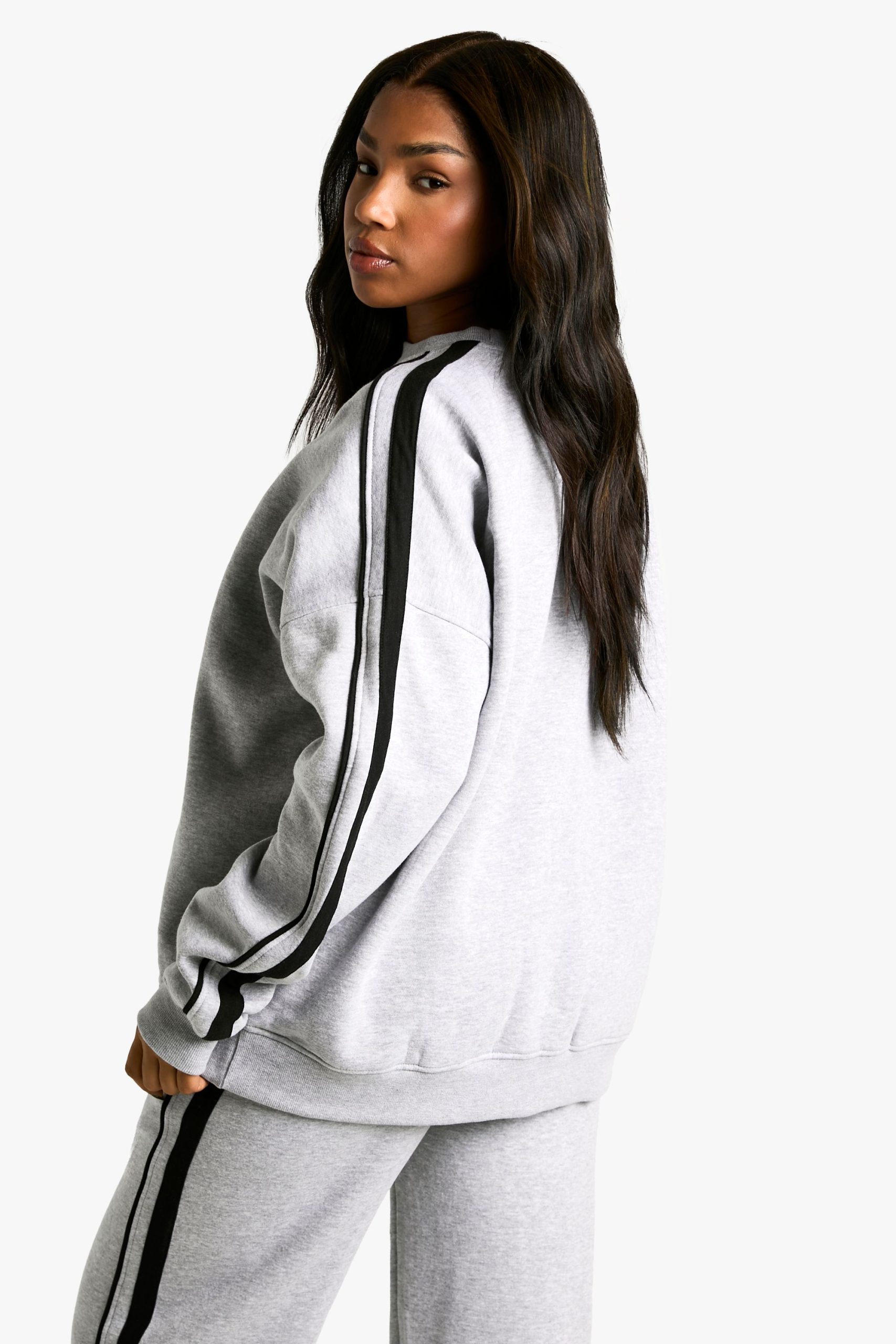 LA Basketball Side Striped Oversized Sweatshirt - Image 2