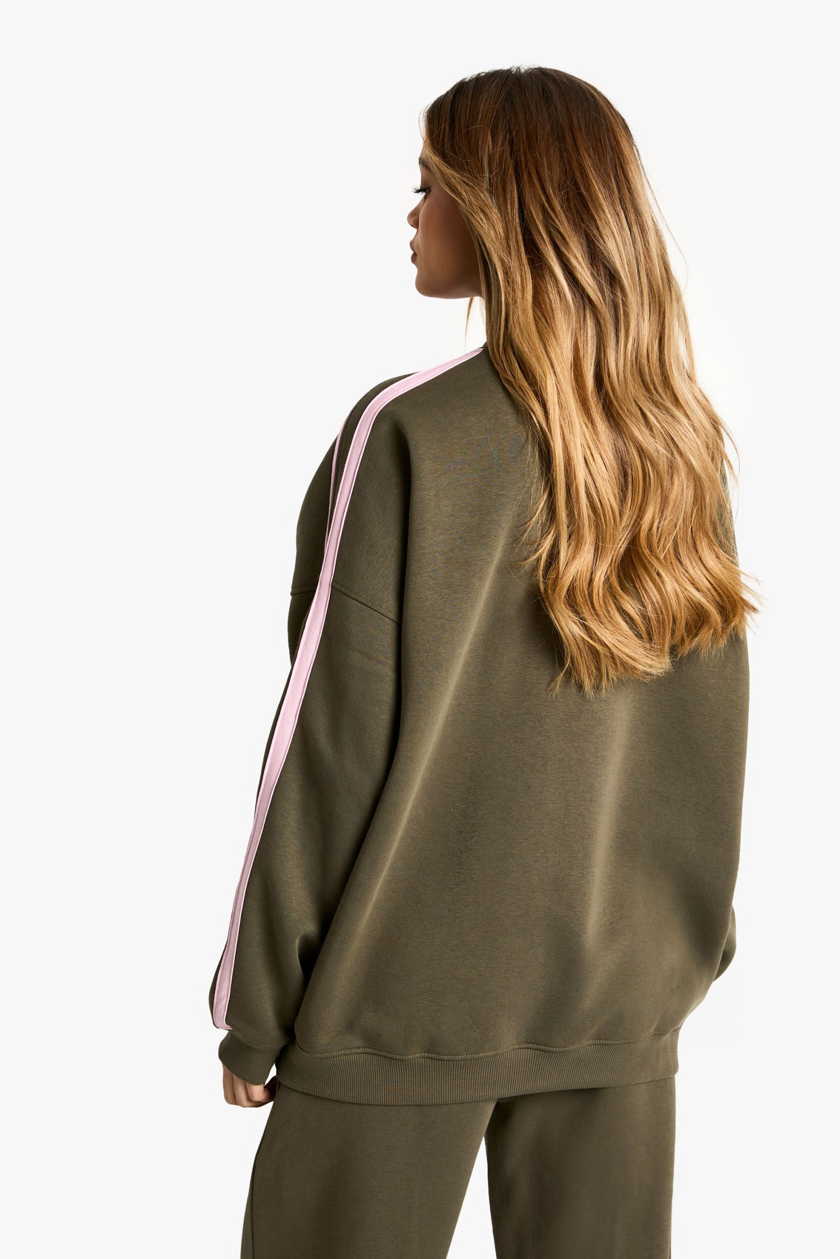 Double Side Striped Oversized Sweatshirt - Image 2
