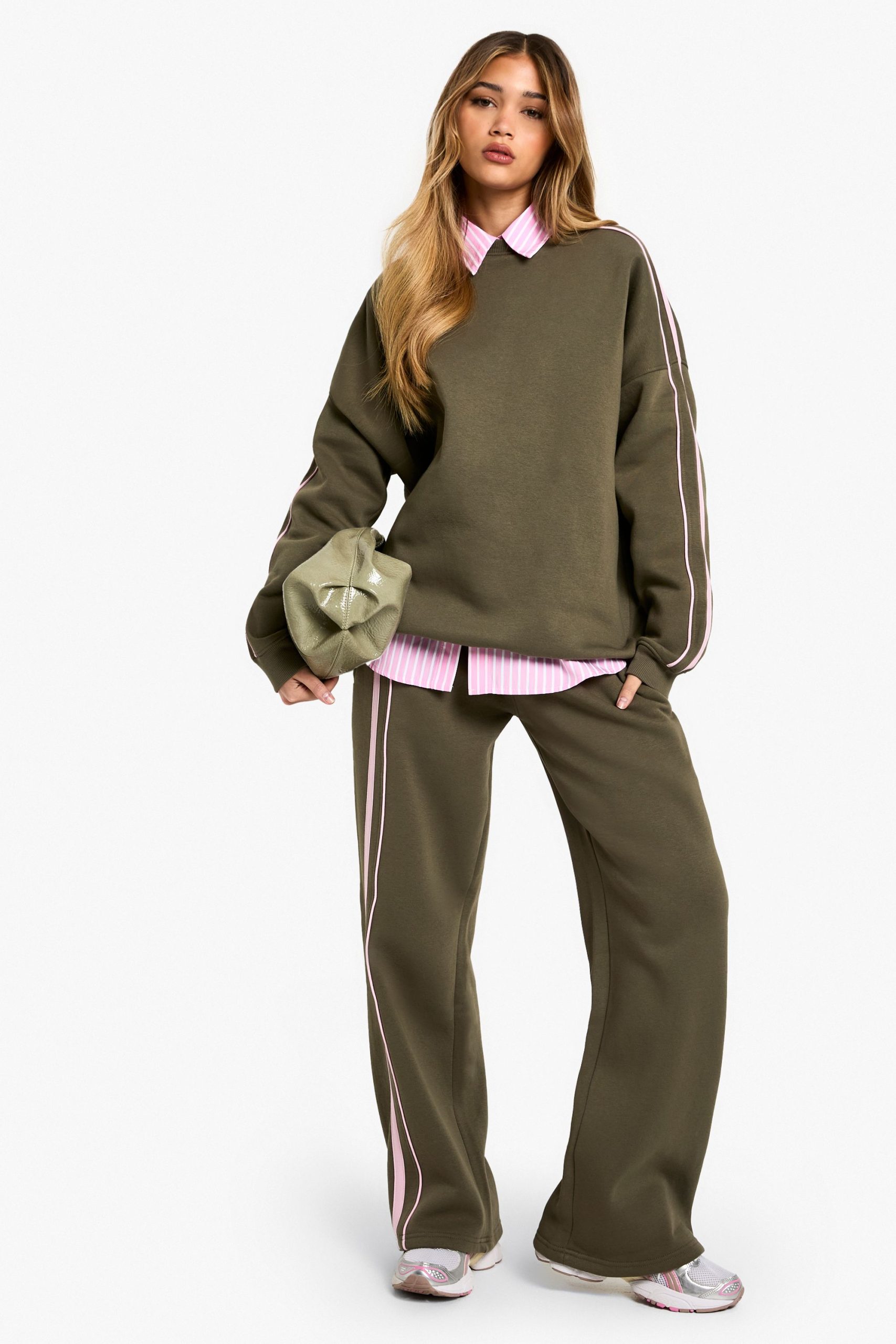 Double Side Striped Oversized Sweatshirt - Image 3