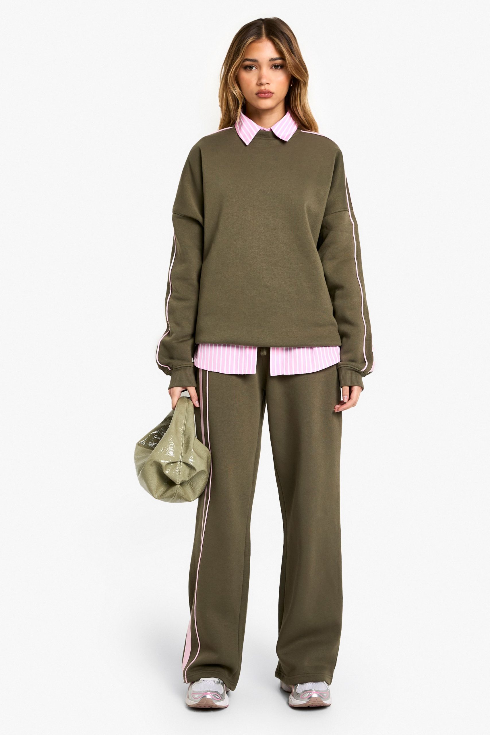 Double Side Striped Oversized Sweatshirt - Image 5