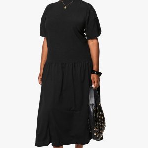 plus TEXTURED midaxi smock dress