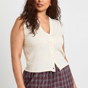 Plus Lightweight Button Through Waistcoat