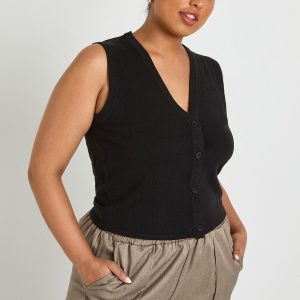 Plus Lightweight Button Through Waistcoat