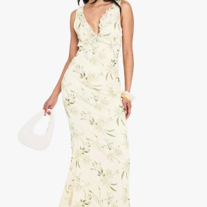 Floral Chiffon Maxi Slip Dress