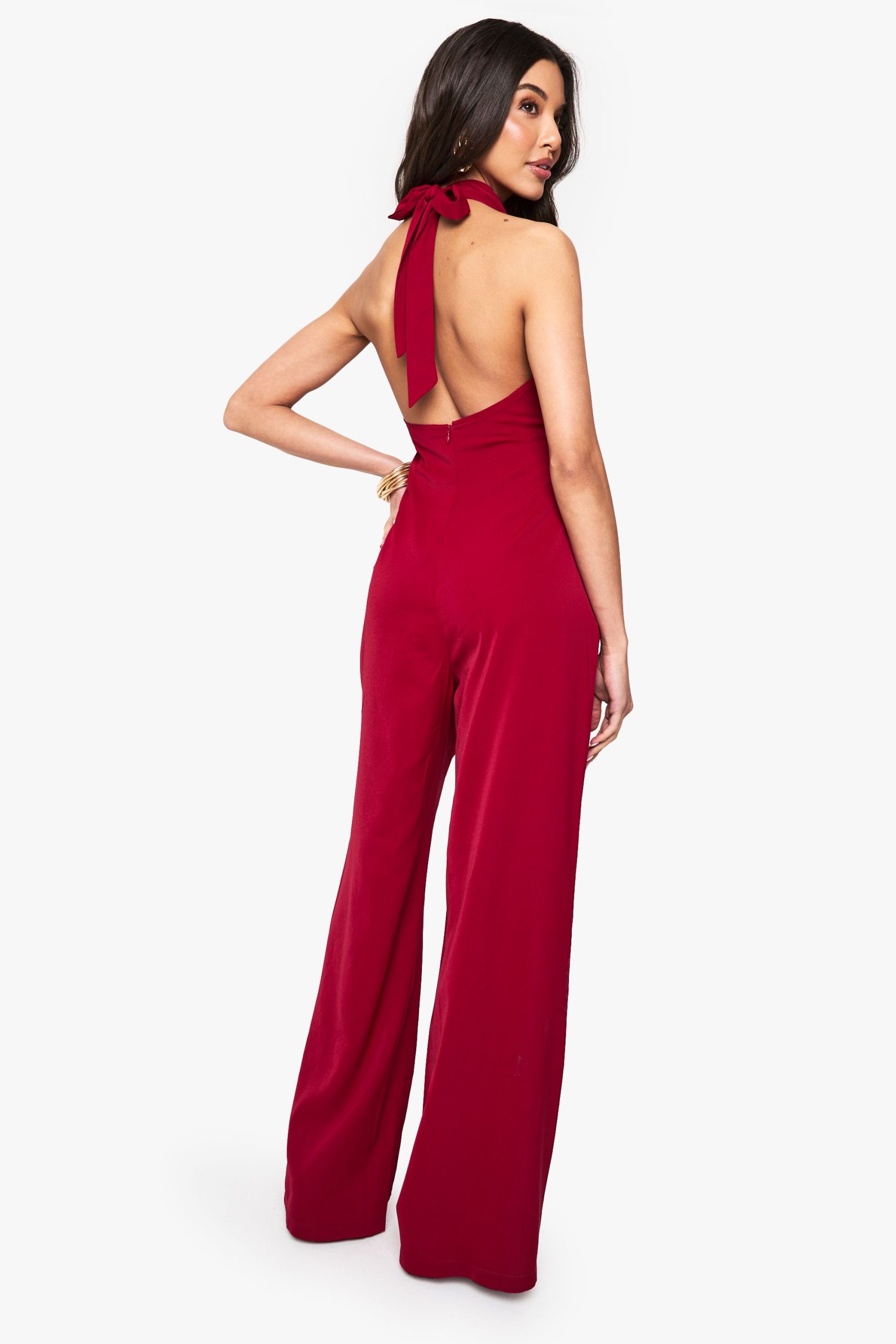 Satin Cowl Neck Jumpsuit - Image 2
