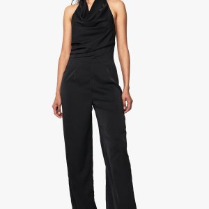 Satin Cowl Neck Jumpsuit