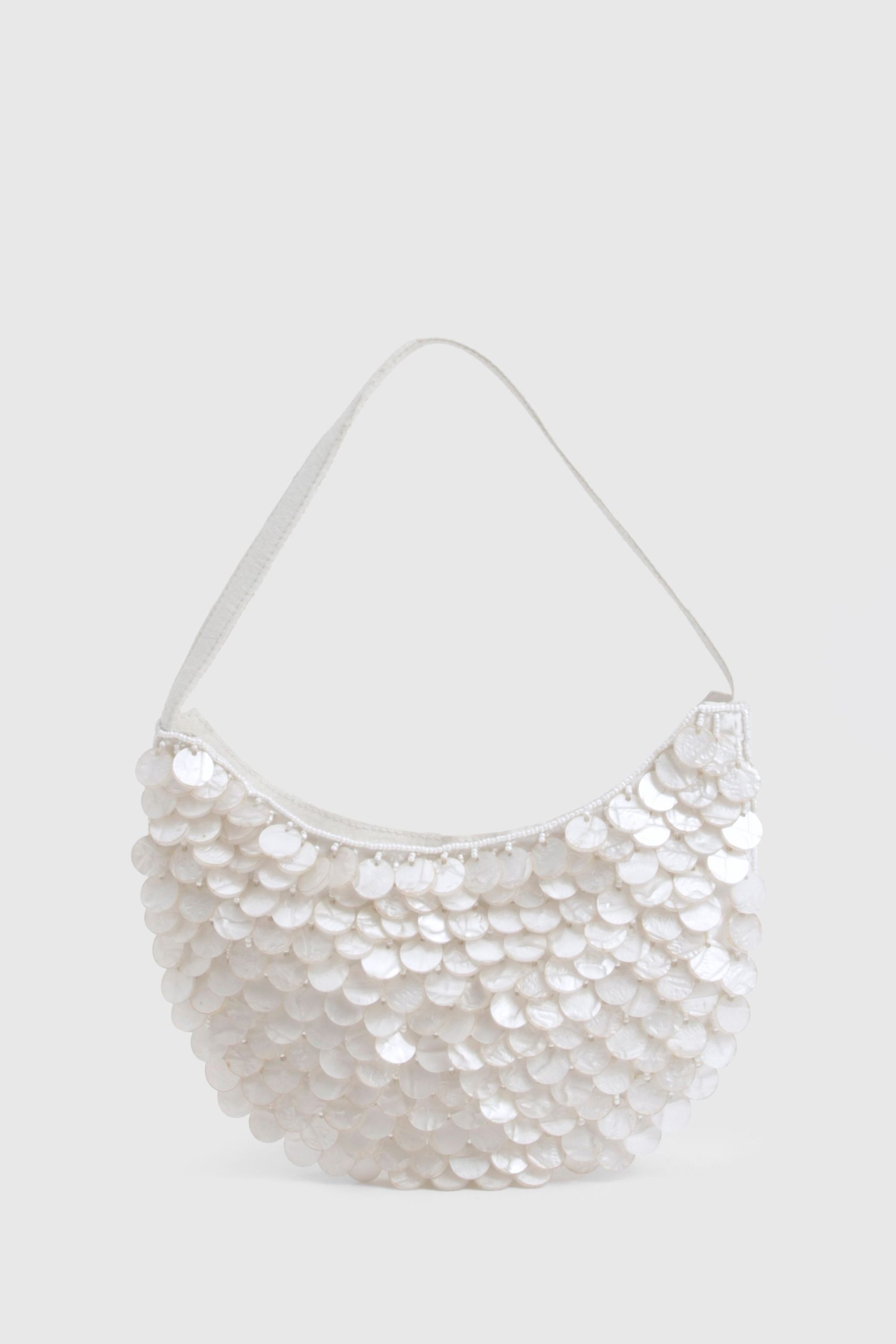 Pearlised Shell Embellished Grab Bag - Image 2