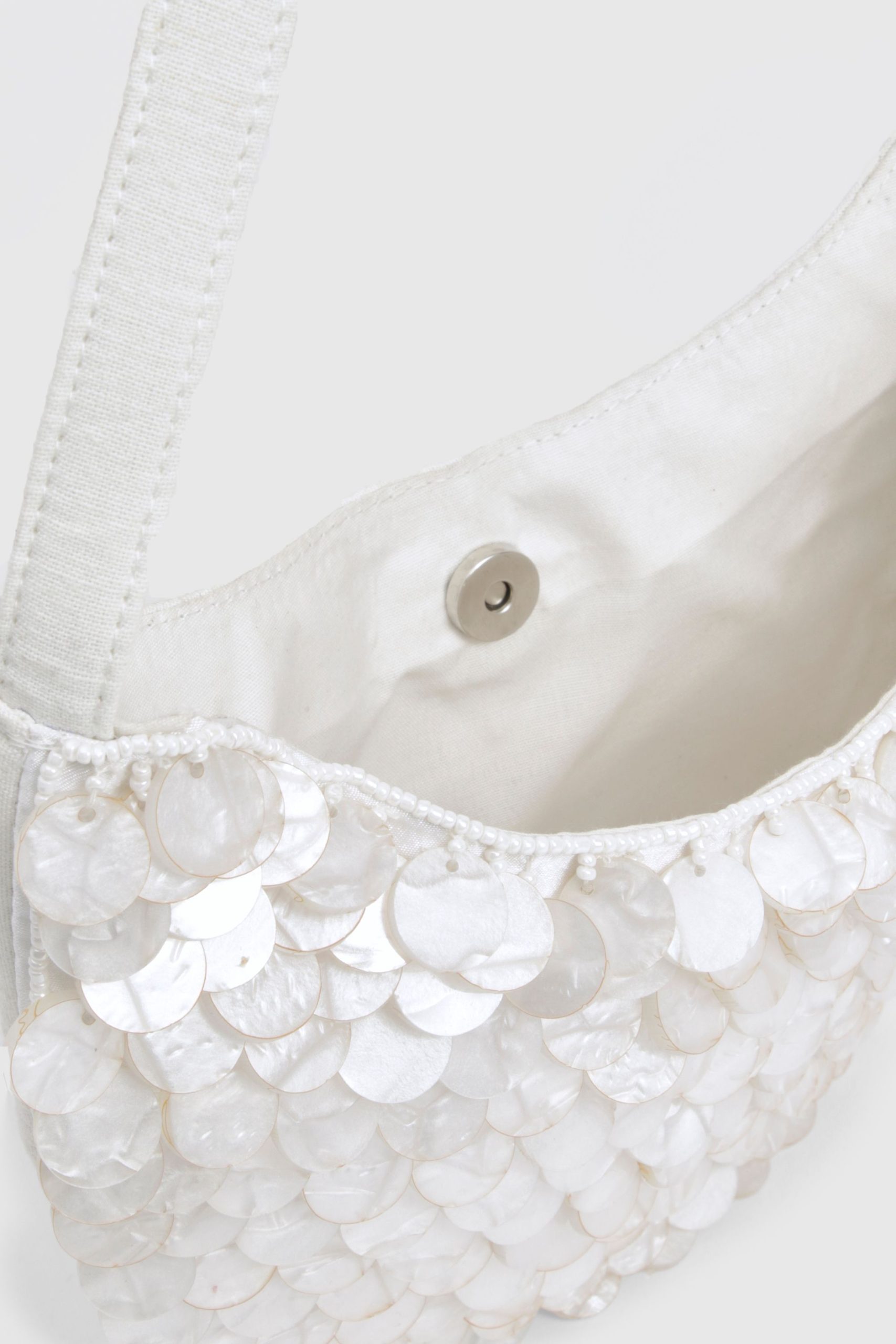 Pearlised Shell Embellished Grab Bag - Image 4