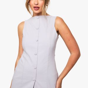 Super Stretch Fitted Longline Waistcoat