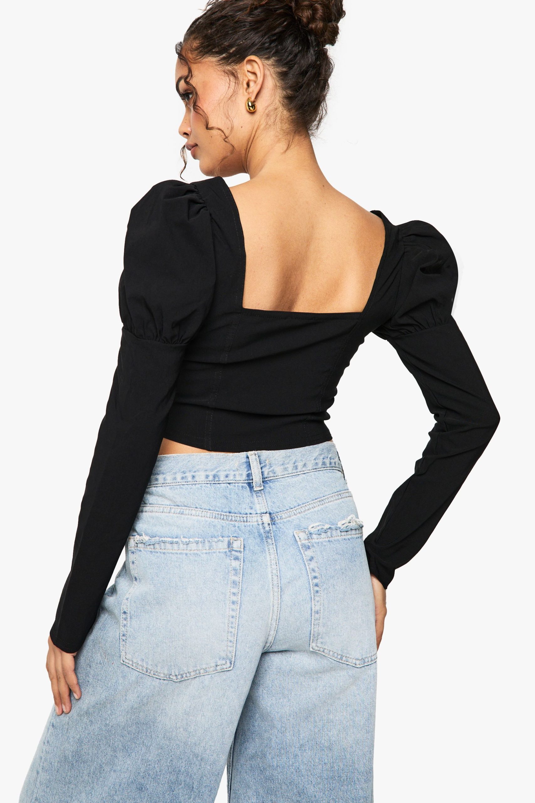 Bengaline Puff sleeve Square neck top - Image 2