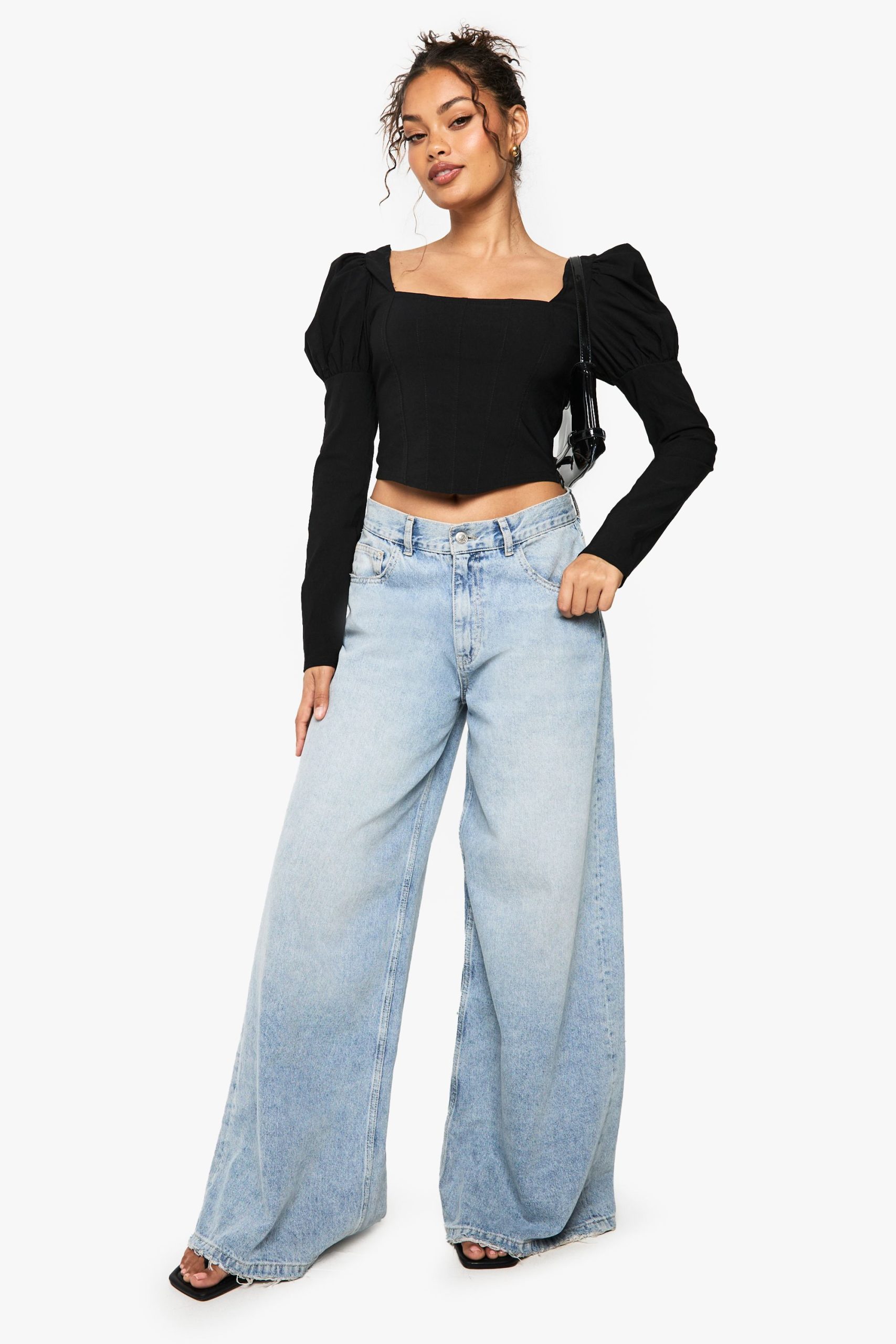 Bengaline Puff sleeve Square neck top - Image 3