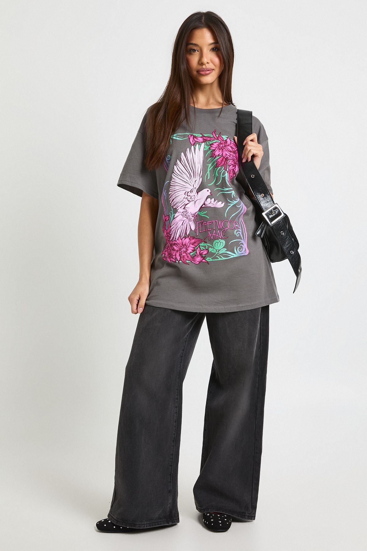 FLEETWOOD MAC BIRD LICENSE OVERSIZED PRINTED T-SHIRT - Image 3
