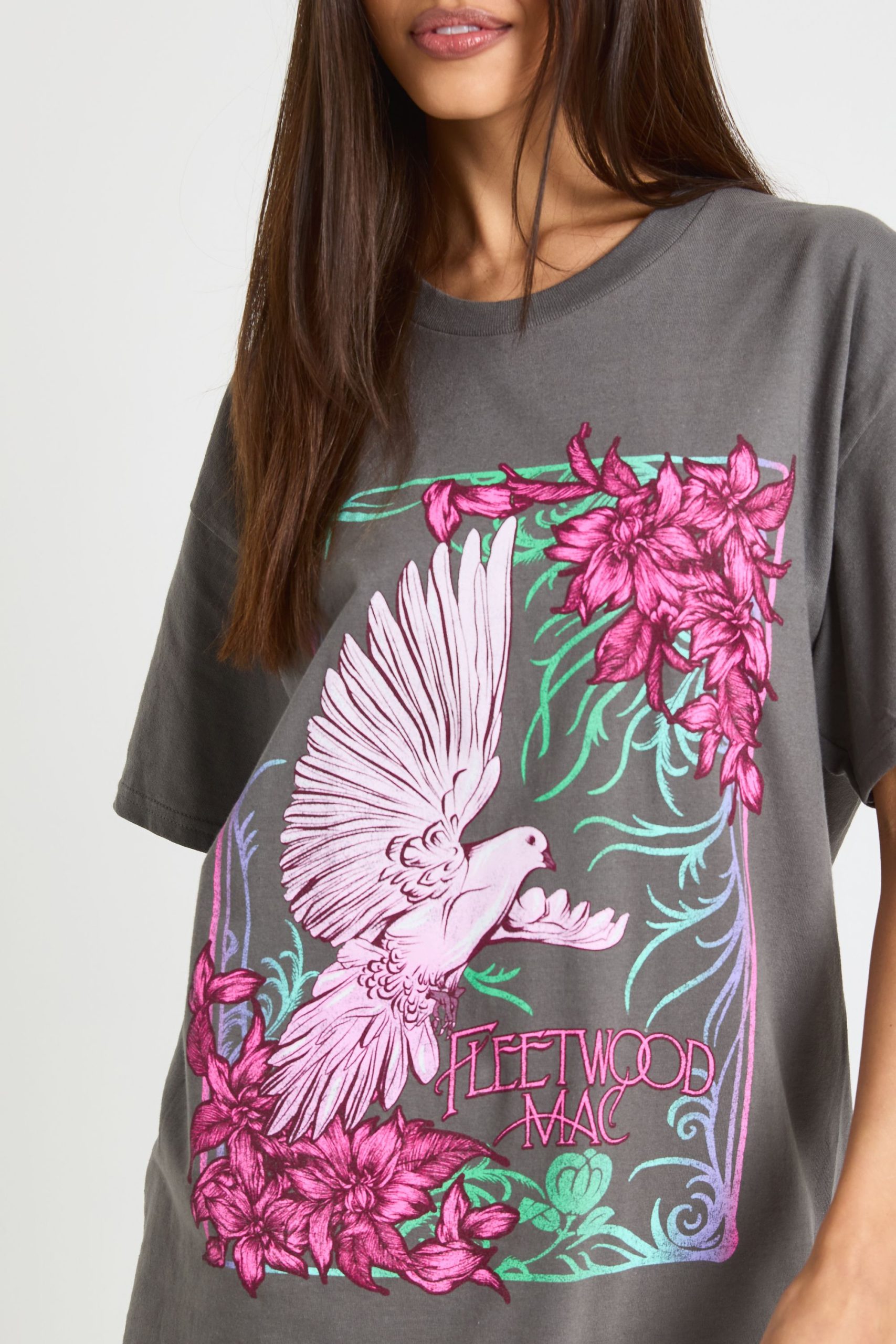 FLEETWOOD MAC BIRD LICENSE OVERSIZED PRINTED T-SHIRT - Image 4