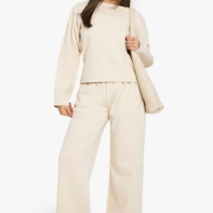 Wide Leg Interlock Jogger