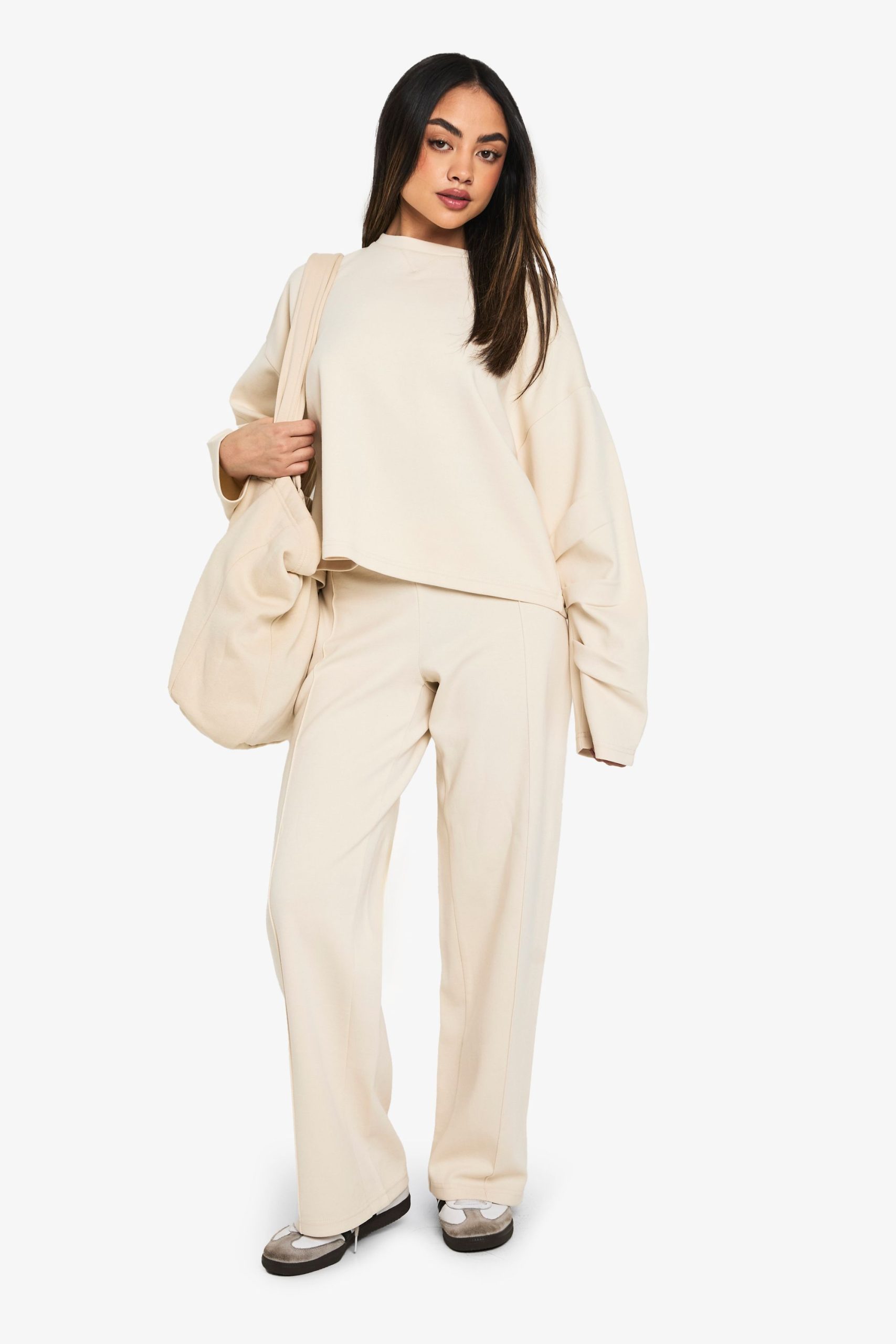 Straight Leg Seam Detail Interlock Jogger