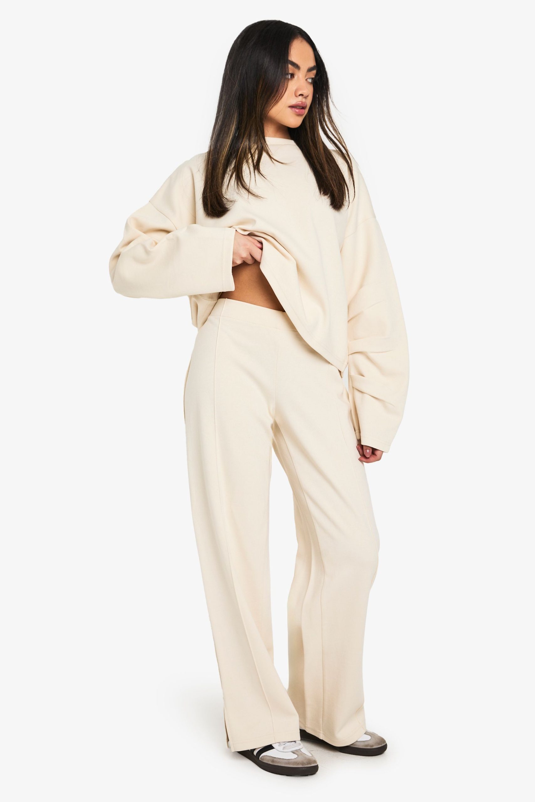 Straight Leg Seam Detail Interlock Jogger - Image 3