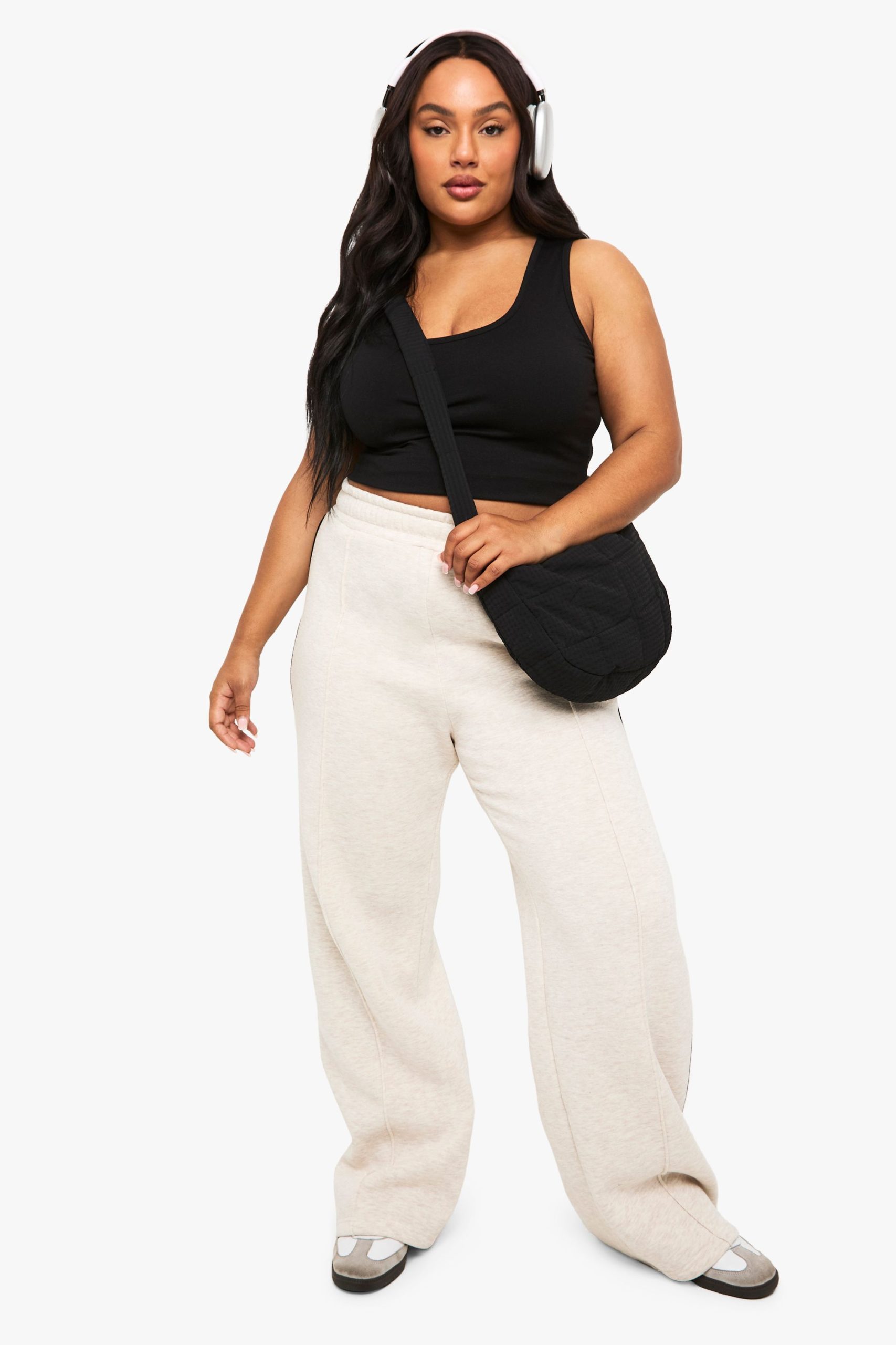 Plus Piping Detail Straight Leg Jogger