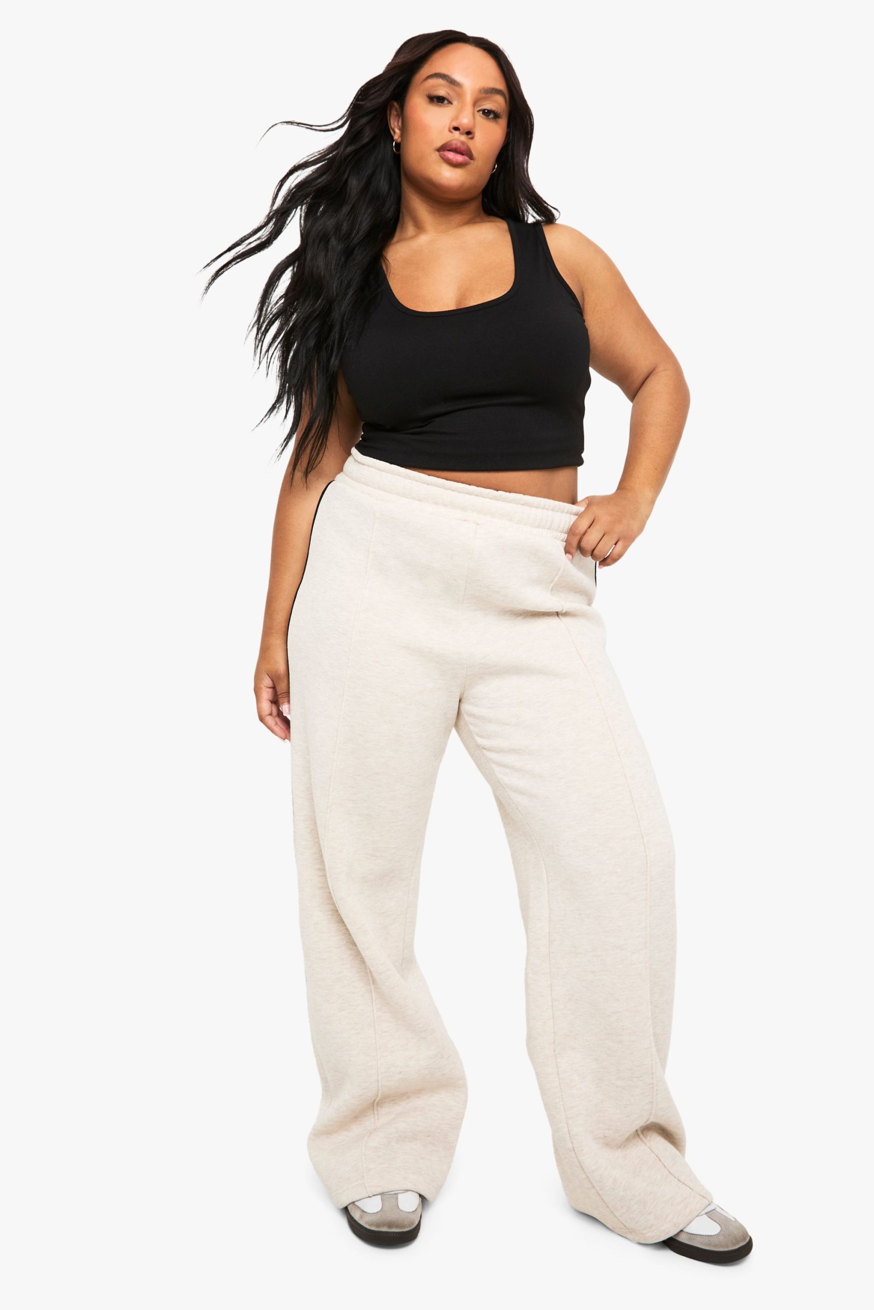 Plus Piping Detail Straight Leg Jogger - Image 3