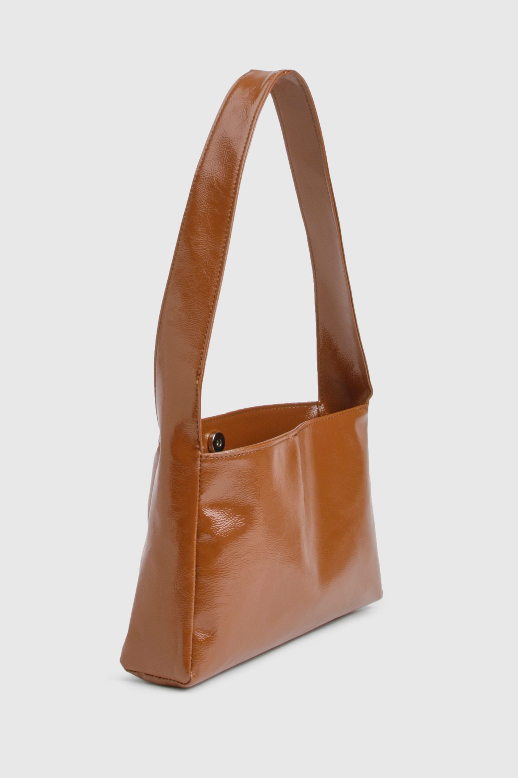 Textured Patent Shoulder Bag - Image 3