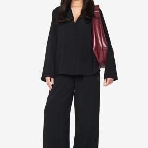 Woven Oversized Shirt & Drawstring Trouser Co-ord