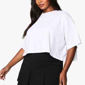 Plus Bengaline Pleated Mini Skirt