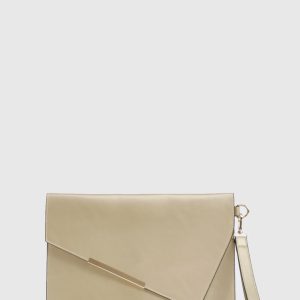 Asymmetric Fold Over Large Envelope Clutch Bag