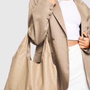 Woven Slouchy Tote Bag