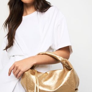 Textured Metallic Slouchy Grab Bag