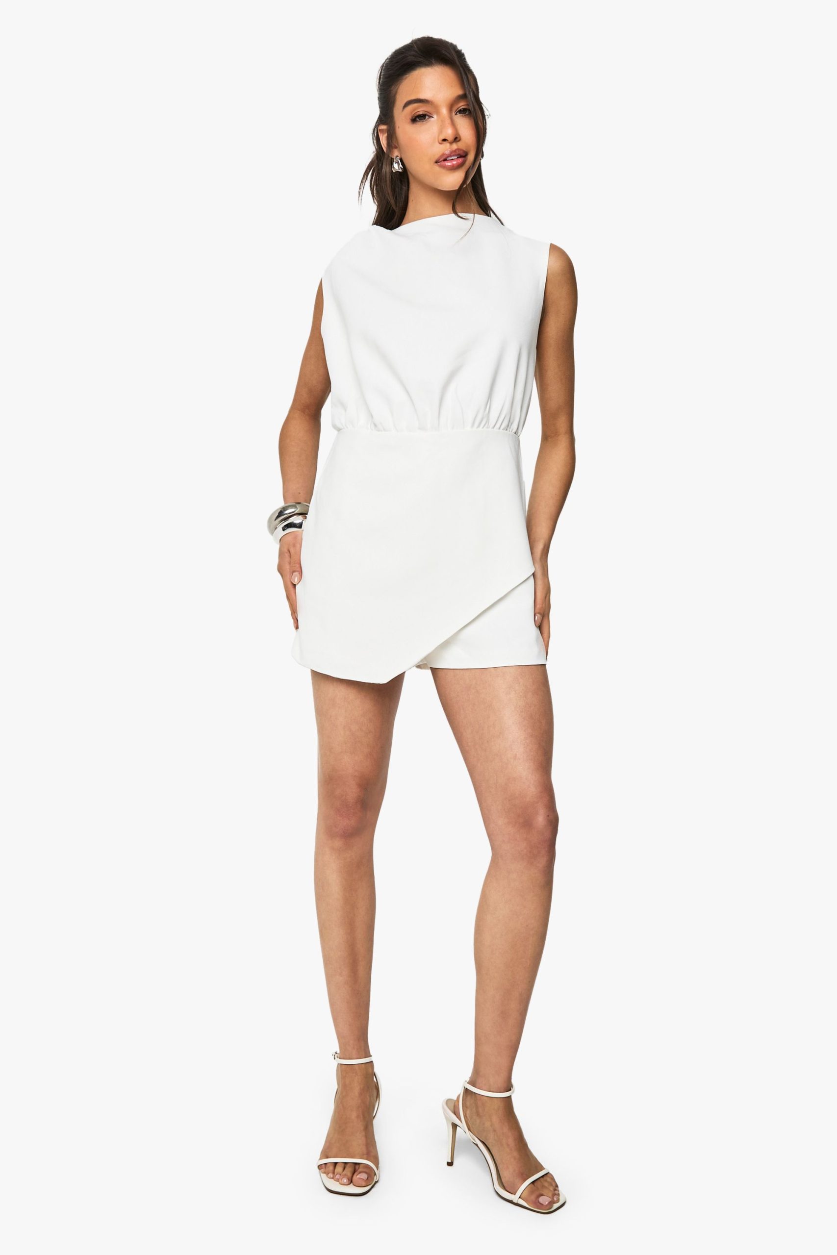 Tailored Wrap Front Playsuit - Image 3