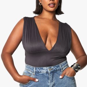 Plus Wide Plunge Bodysuit