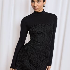 Premium Lace Bandeau Mini Dress