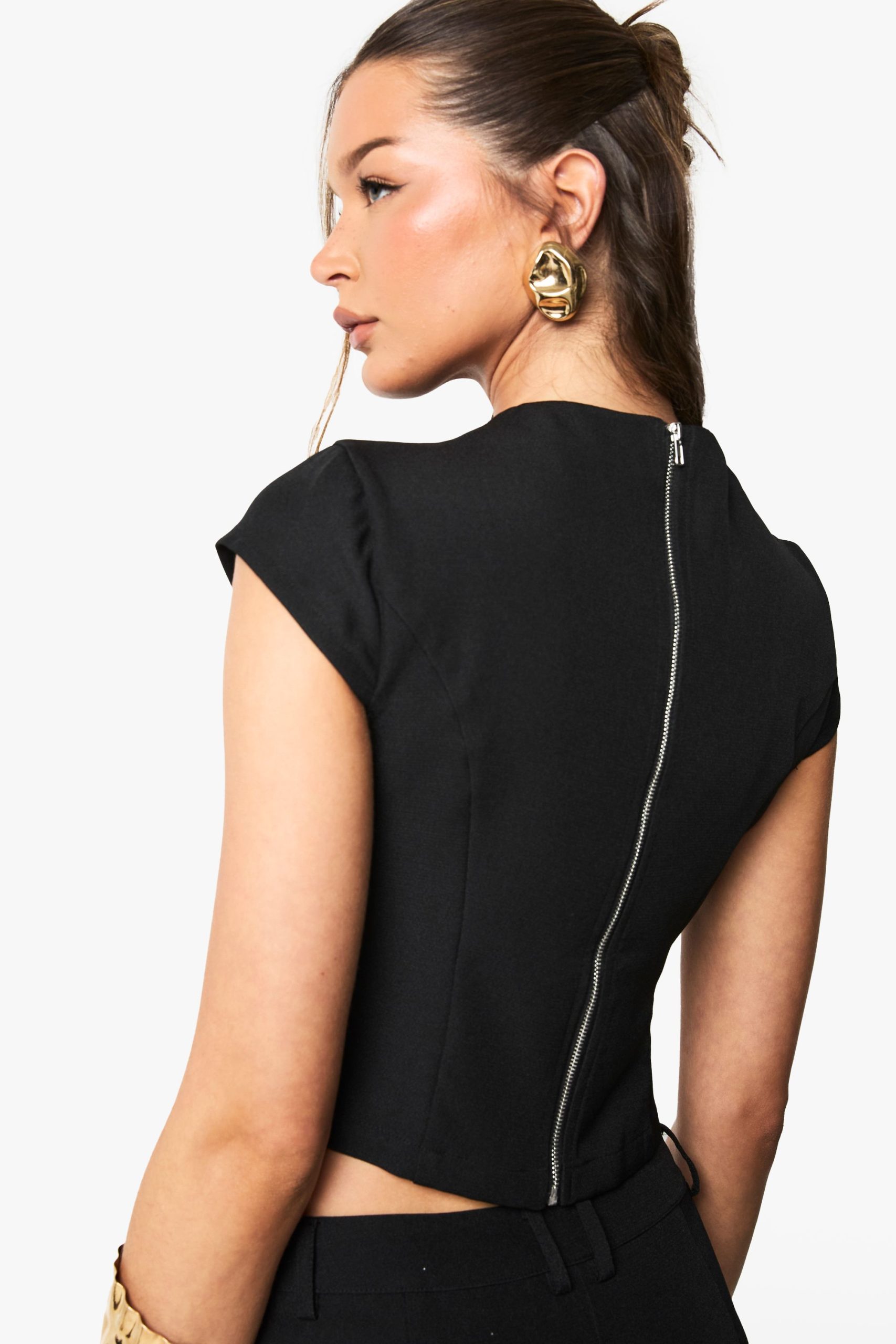 High Neck Tailored Top - Image 2
