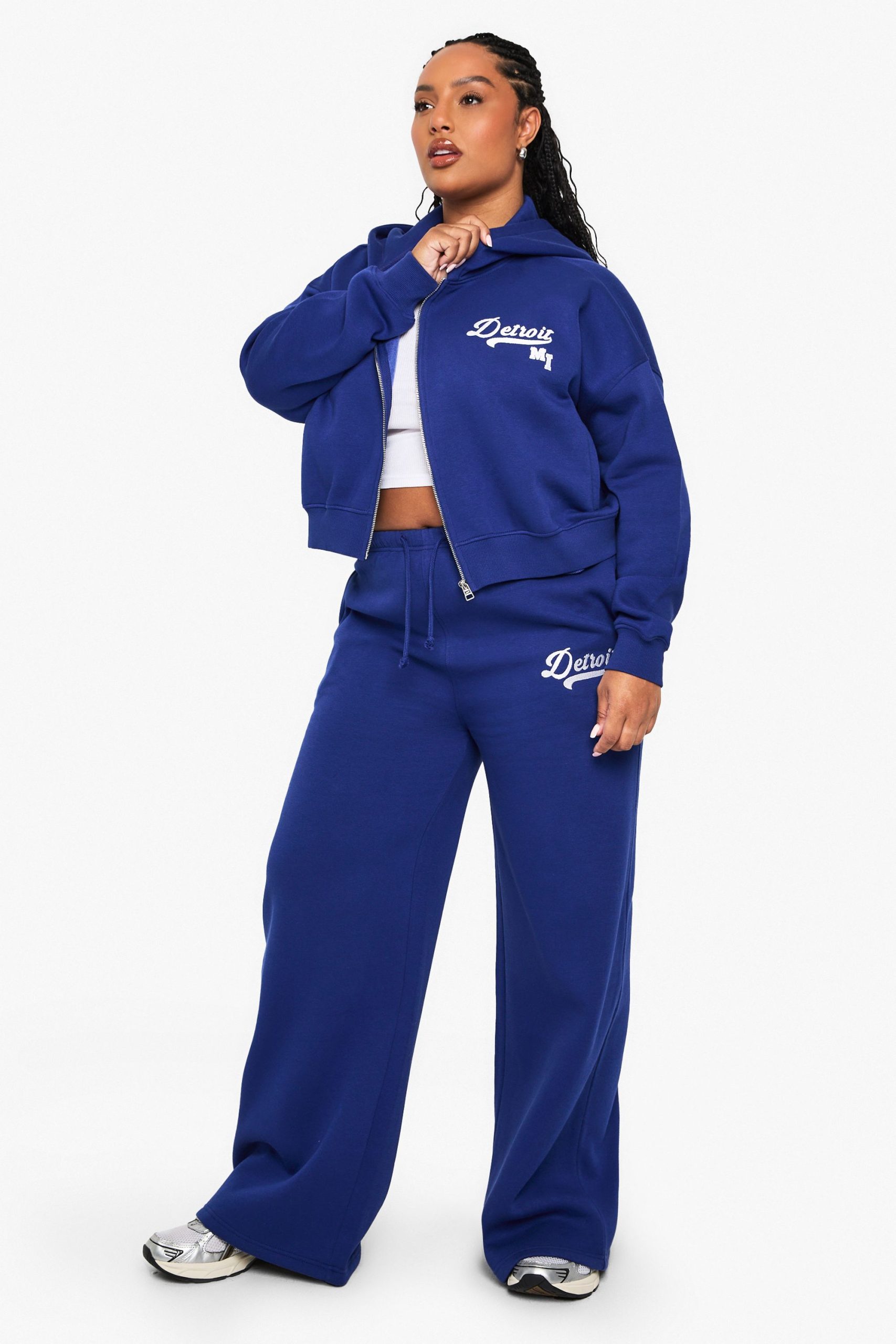 Plus Detroit Oversized Zip Up Hoodie - Image 3