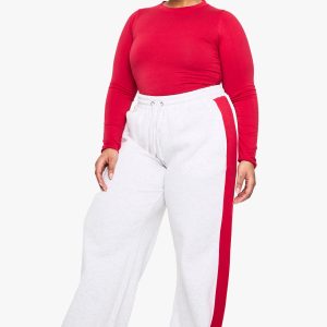 Plus Side Stripe Wide Leg Joggers