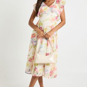Maternity Floral Skater Dress