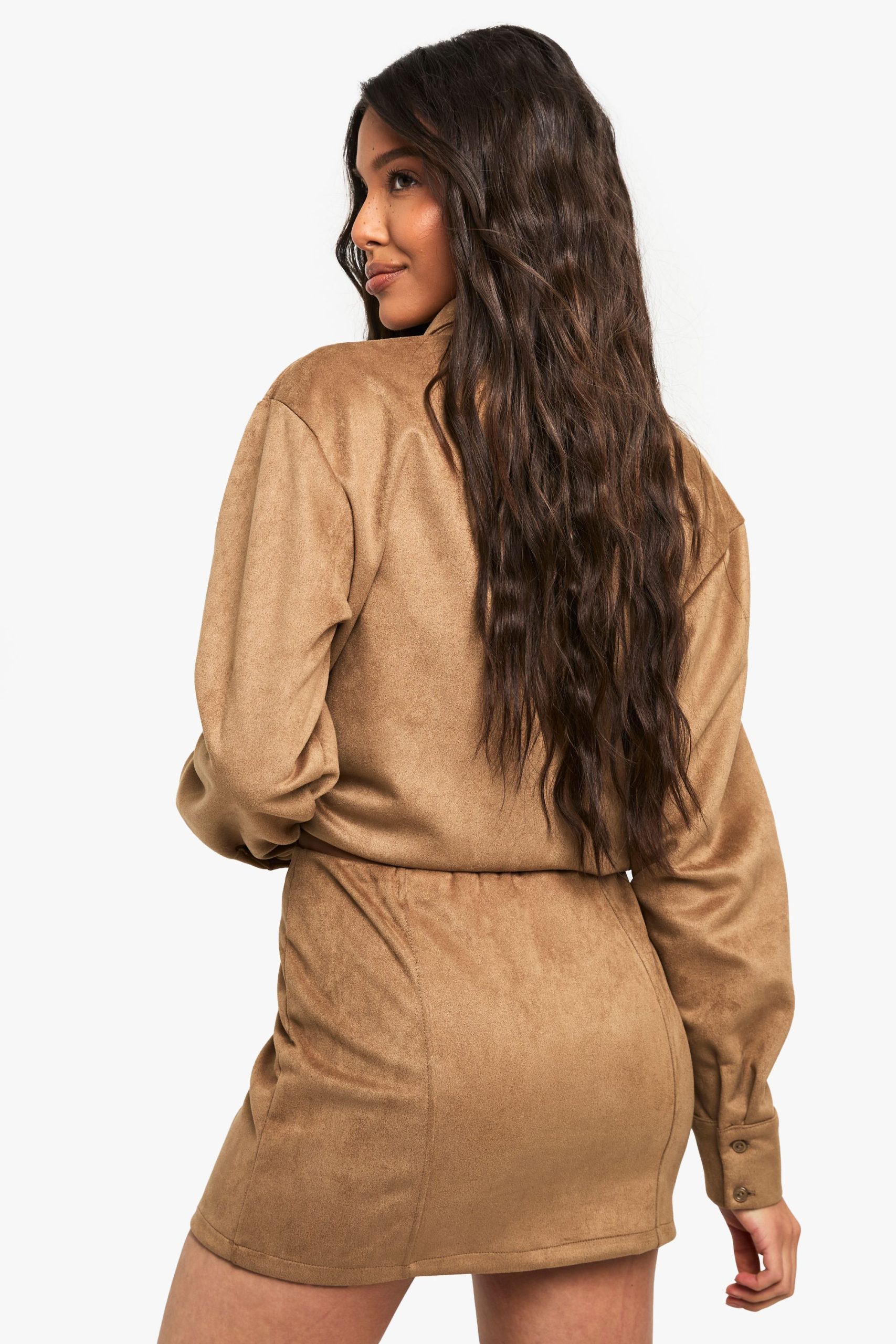Suede Look Mini Skirt - Image 2