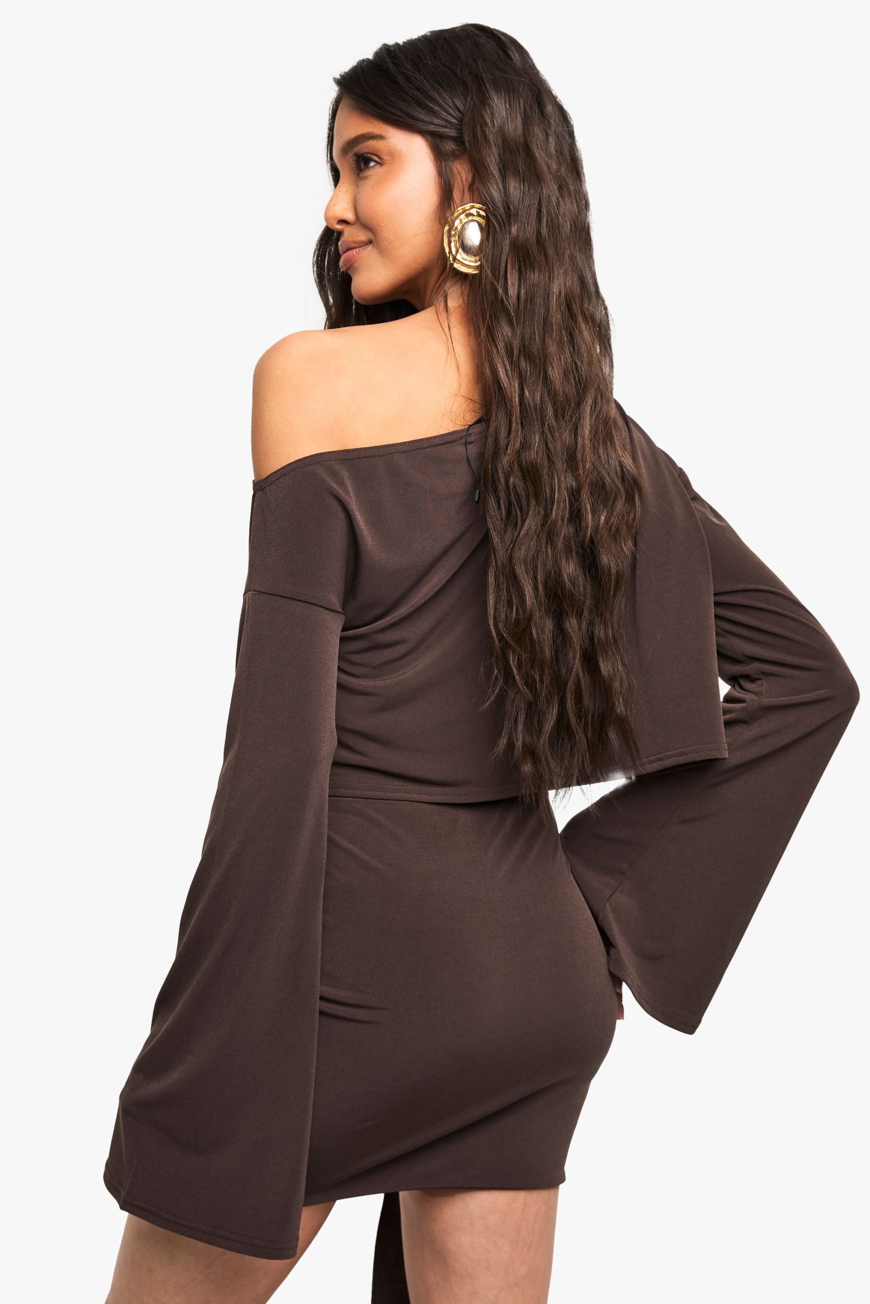 Slinky Trim Details Wrap Mini Skirt - Image 2