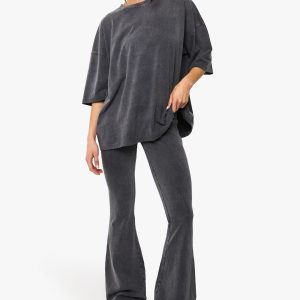 Acid Wash Flared Legging