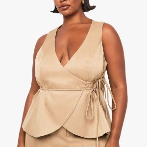 Plus Tailored Wrap Waistcoat