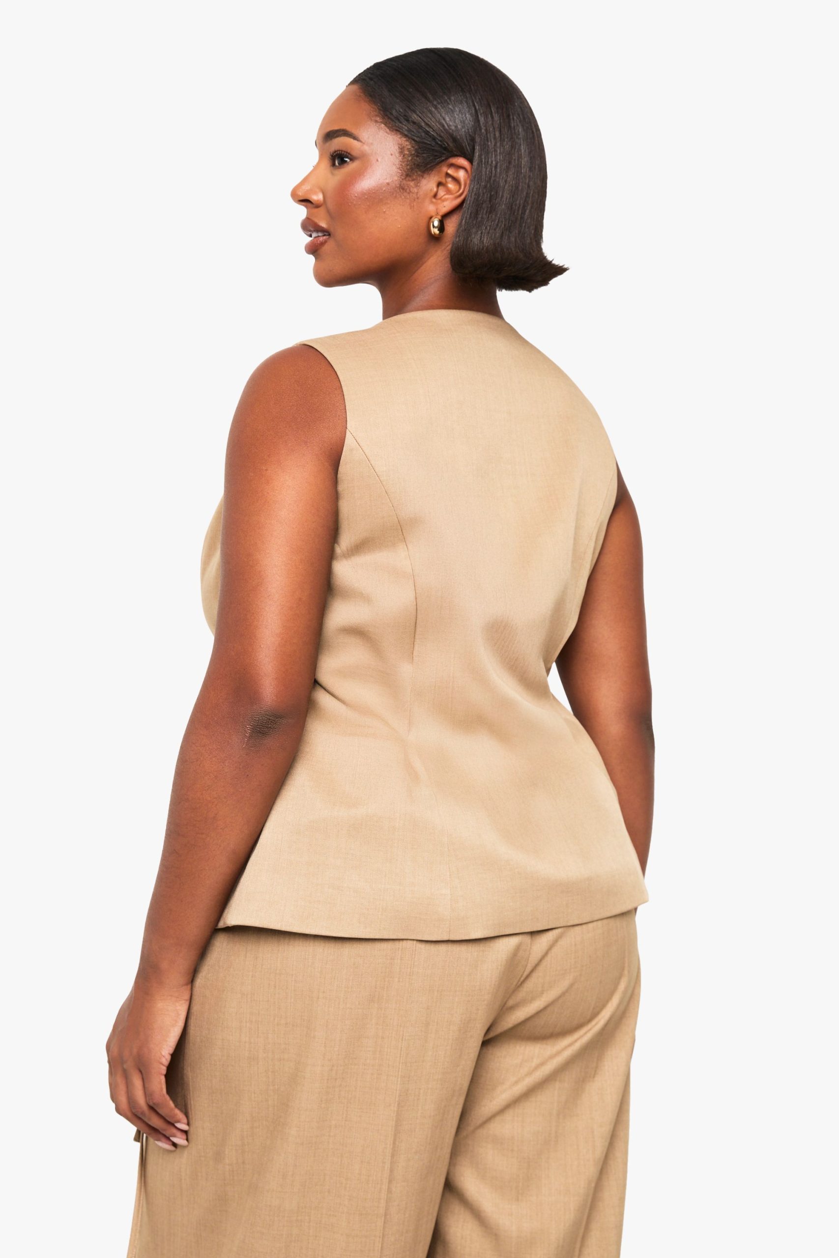 Plus Tailored Wrap Waistcoat - Image 2